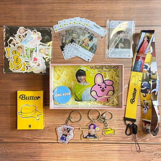 Bulletproof Youth League Keychain Sticker Gift Box Set Including New Song Butter